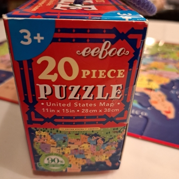 US Map puzzle 20 big pieces euc - Picture 3 of 5